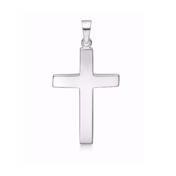 Kors vedhæng I sterling sølv (28x19 mm)